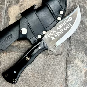 10” Rough Rider Series - F Around And Find Out - Buffalo Horn - D2 Steel - Horizontal & Vertical Carry - CUS04