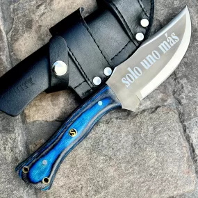 10” Rough Rider Series - Solo Uno Mas - Blue & Black Wood - D2 Steel - Horizontal & Vertical Carry - CUS27