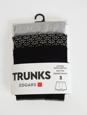 3 Pack Design Trunks - Black