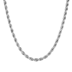 4.5mm White Gold Rope Chain