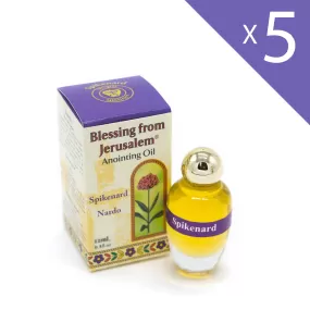 5 x Anointing Oils Spikenard 12 ml - 0.4 oz From Holyland Jerusalem (5 bottels)