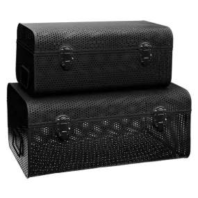 Atmosphera 2 Piece Trunks Set Black