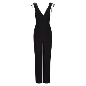 Black Soft Feel Trouser Jumpsuit