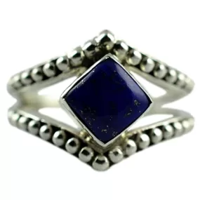 Blue Lapis Lazuli 925 Sterling Silver Ring,Handmade Jewelry,Gift for Her