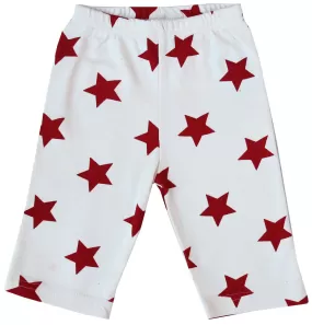 GOTS Certified Organic Cotton Clothing Baby Pants (White-Red)