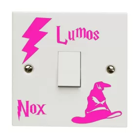 Harry Potter Light Switch Sticker Decal Lumos Nox Lightswitch Vinyl Bedroom Pink