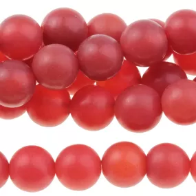 MATTE Carnelian 8mm Round - 8-Inch