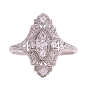 Platinum Art Deco Diamond Ring