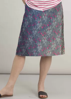 Tilly velcro wrap skirt - cornflower