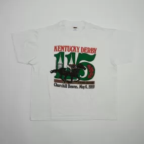 Vintage '89 White Kentucky Derby 115 Tee (M)